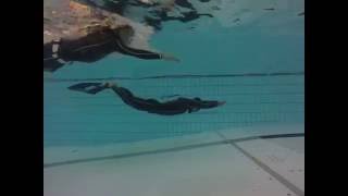 Carl Atkinson 150m dynamic at Go Freediving Poole Club July 2016 [upl. by Notlef]