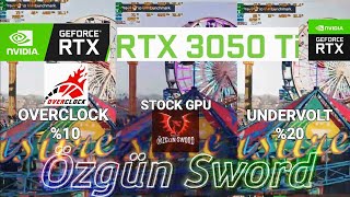 RTX 3050 Tİ OVERCLOCK VS STOCK VS UNDERVOLT  GTA 5 ULTRA  MAX FAN  LAPTOP [upl. by Aitsirhc]