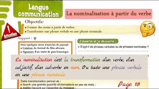 Cours de français  La nominalisation à partir du verbe [upl. by Queri351]