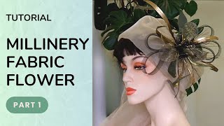 Millinery fabric flower without tools Tutorial quotOrchidquot part 1 [upl. by Spillihp]