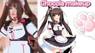 cat girl makeup tutorial D Chocola [upl. by Beckett]