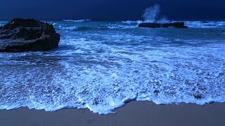 Falling Asleep With The Waves On A Peaceful Night  Deep Sleeping On A Beach In Portugal [upl. by Yddub]