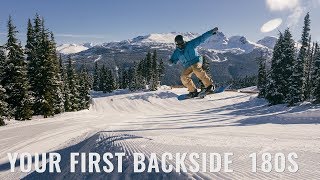 Your First Backside 180s On A Snowboard [upl. by Eleahcim182]