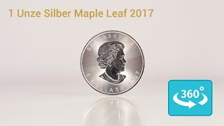 1 Unze Maple Leaf Silbermünze in 360° Ansicht [upl. by Eanil300]