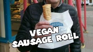 GREGGS VEGAN SAUSAGE ROLL  Best Vegan Food in London [upl. by Swen283]