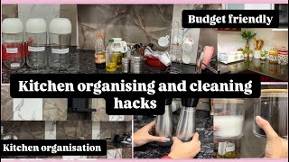 7 best hacks for kitchen organising and cleaning hacks🧽 budget friendly kitchen organisation [upl. by Emarej]