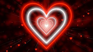 Heart Tunnel❤️Red Love Heart Tunnel Background Video Loop  Heart Wallpaper Video 3Hours [upl. by Nilrah]