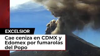 Fumarolas del Popocatépetl obligan a cancelar vuelos del AICM [upl. by Sinaj]