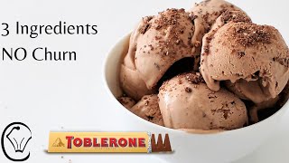 Toblerone Ice Cream No Churn 3 Simple Ingredients Chocolate and Nougat [upl. by Danielle]