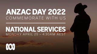 LIVE National Commemorative Dawn Services  Anzac Day 2022 🎖️  OFFICIAL BROADCAST  ABC Australia [upl. by Yetnom]