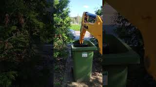 BEST LIFE HACK compacting garbage with a miniexcavator ecofriendly 🤣 [upl. by Kevyn]