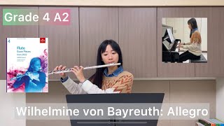 ABRSM Flute Grade 4 A2 quotWVBayreuth AllegroquotFlute Exam Pieces from 2022 [upl. by Pattani570]