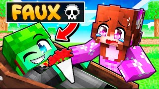 Jai PRANK ma FANGIRL en SIMULANT ma MORT sur Minecraft [upl. by Lisan694]