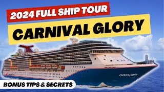 Carnival Glory 2024 Full Ship Tour  Bonus Tips amp Secrets [upl. by Airdni]