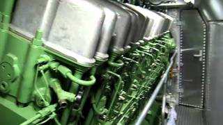 Voith Maxima 40 CC engine room startstop walkaround [upl. by Llennehc170]