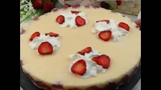 Torta fredda allo yogurt e fragole  il più delizioso dessert senza cottura [upl. by Gothart718]