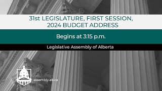 February 29th 2024  Budget Address  Legislative Assembly of Alberta [upl. by Madonia846]