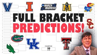 Filling Out Jerry Palms Bracketology 2022 March Madness Predictions [upl. by Allys]