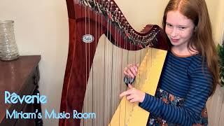 Rêverie harp 12yearold harpist [upl. by Airamalegna291]