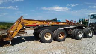 1984 Load King Drop Down Neck Heavy Haul Low Boy W Stinger and Jeep Video 2 [upl. by Dieter]