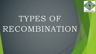 Genetic Recombination  Types of Recombination  Enzymes in Recombination  ppt [upl. by Liss]