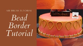 NEW DESIGN How You Can Use Small Bead To Decorate a Cake Using Airbrush On Whipped Cream Cake [upl. by Analah]