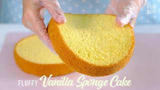 Fluffy Moist Vanilla Sponge Cake Perfect for Birthday Cake [upl. by Avehstab]