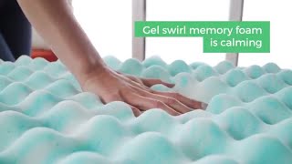 Linenspa Convoluted Gel Swirl Memory Foam Mattress Toppers [upl. by Berlauda]