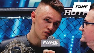 FAME MMA 5 Dawid Malczyński wywiad w oktagonie [upl. by Ahsemot]