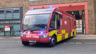 BULLHORN CU4 Turnout From Dockhead Fire Station With inside Station Tones LK73BWH [upl. by Balcke]