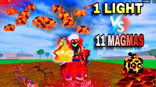 HUMANO V4 E LIGHT VS UM SERVIDOR INTEIRO DE MAGMA O COMBO MAIS FORTE DE LIGHT DO BLOX FRUITS [upl. by Annairba881]