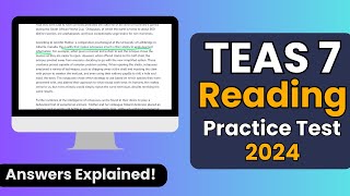 TEAS Reading Practice Test Walkthrough 2024 Updated [upl. by Gnanmos]