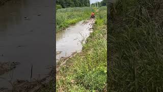 Outlander 450 amp 850 Hitting mud hole canam Outlander 450 850 [upl. by Kerns157]