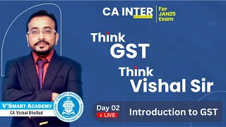 Demo Lec 02 Introduction to GST  CA Inter GST  ICAI New Pattern Regular Batch  CA Vishal Bhattad [upl. by Notsek67]