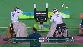 Wheelchair Fencing  France v China  Men’s Team Epee  Final  Rio 2016 Paralympic Games [upl. by Justinn360]