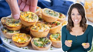 Homemade Mini Quiche  3 Delicious Flavors [upl. by Imalda]