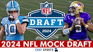 2024 NFL Mock Draft Round 1 amp Some Round 2 Projections Ft Drake Maye JJ McCarthy Michael Penix [upl. by Eikcid]