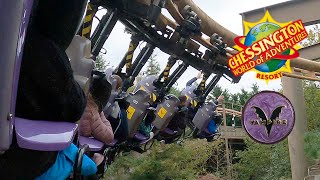 Vampire Coaster at Chessington Full Experience Including On Ride POV Nov 2021 4K [upl. by Atiragram]