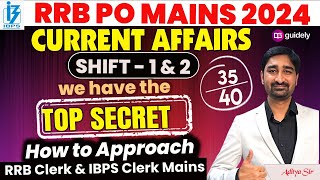 RRB Clerk amp IBPS Clerk Mains GA Strategy  GA Questions Asked in RRB PO Mains 2024 GA  Aditya Sir [upl. by Akiras]