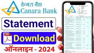 How to Download Canara Bank Statement PDF ai1 app  Balance check ai1 app [upl. by Eiralam]