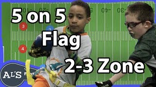 5 on 5 Flag Football 23 Zone Defense [upl. by Rheinlander]