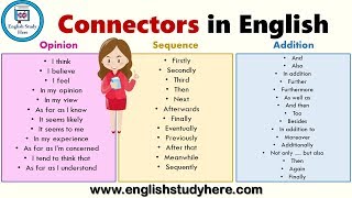 Connectors in English  List of Sentence Connectors in English  Transition Words List [upl. by Aikemal]