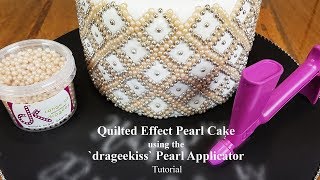 Quilted Effect Pearl Cake Using the drageekiss Pearl Applicator [upl. by Gombosi705]