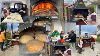 KÖY FIRININ DA🥖İLK EKŞI MAYALI EKMEĞİMİZİ YAPTIK✅KÖY EKMEĞİ TARİFİ fırın köyekmeği ekmekyapımı [upl. by Ambrosine]