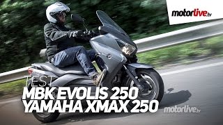 TEST  MBK EVOLIS 250  YAMAHA XMAX 250  Le meilleur [upl. by Brittani]