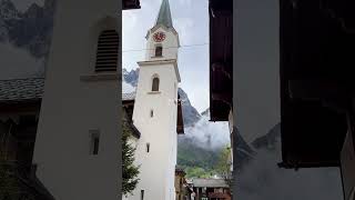 🇨🇭Leukerbad  ⛪️⛰️☁️✨leukerbad swissvillage switzerland inlovewithswitzerland [upl. by Htiduj]