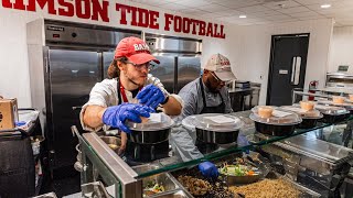 What it Takes to FEED the ALABAMA CRIMSON TIDE  AthlEATS [upl. by Ahsiled]