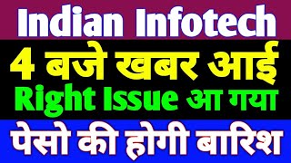 Indian Infotech and Software Right Issue आ गया☀️Indian Infotech and Software Share latest news [upl. by Otilopih]