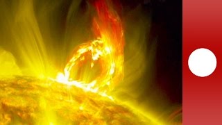 Enorme éruption solaire filmée par la NASA [upl. by Vastah81]