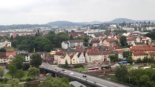 Riesenrad Aschaffenburger Volksfest 2019 Aussicht auf Aschaffenburg am Main und Schloss Johannisburg [upl. by Bonn]